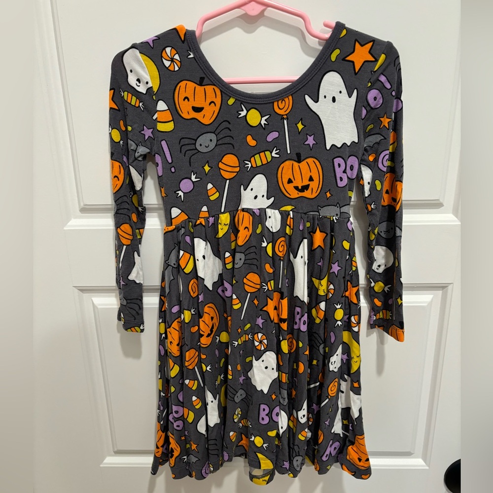 Little Sleepies Play 3T “Hey Boo” Halloween Long Sleeve Twirl Dress